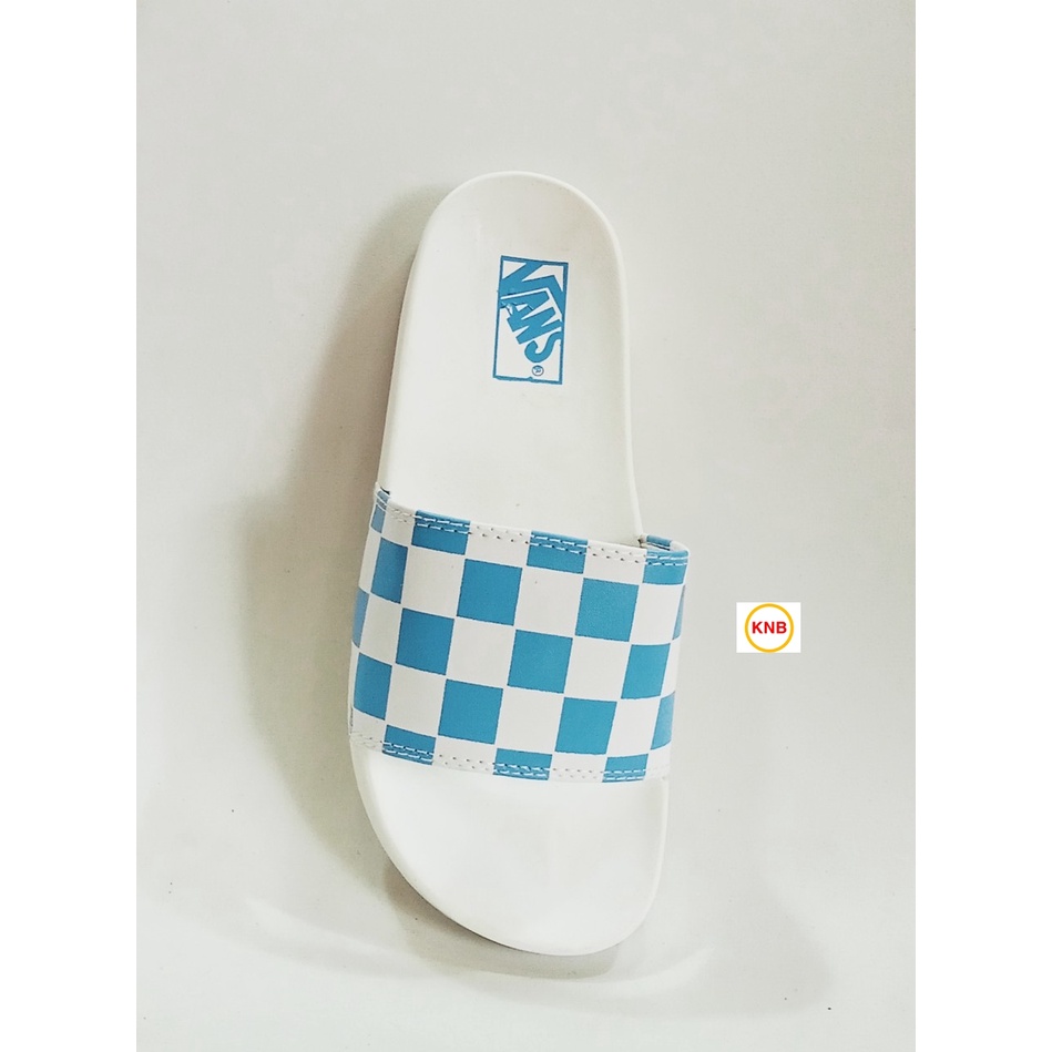 Dép unisex 𝐌.𝐋.𝐁 𝐕𝐀𝐍𝐒 caro ❤️FREESHIP + Hộp❤️ dép quai ngang thể thao nam nữ caro xanh full hộp thẻ, hàng sẵn