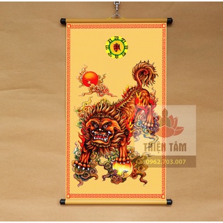 Tranh Pháp Bị treo tường 40x70cm bằng vải phủ bóng cao cấp dày dặn