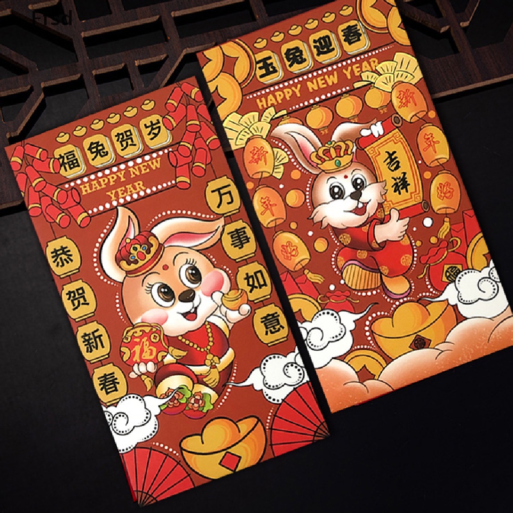 {Ffsd} Set 6 Bao Lì Xì Đỏ Hoạt Hình Sáng Tạo Năm Mới 2023 * Bán Chạy