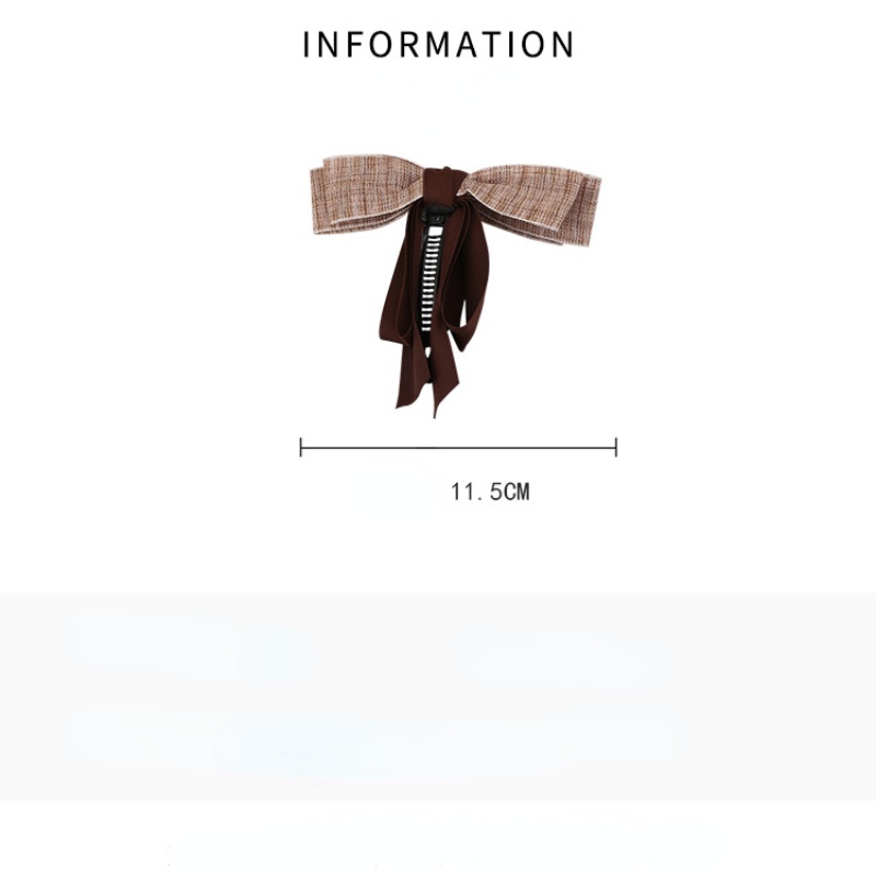 Kẹp Tóc Đính Nơ Họa Tiết Caro Xinh Xắn Cho Nữ