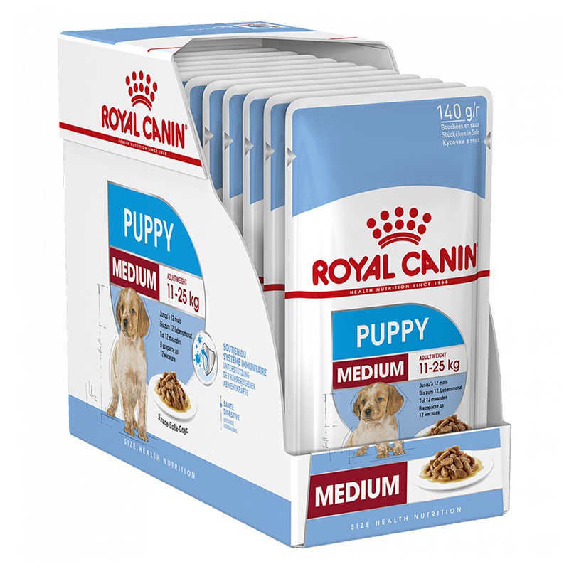 Royal Canin Medium Puppy 140g - Thức ăn cho chó con kích thước trung bình 140g