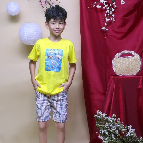 Quần short kaki lưng thun bé trai bền đẹp, tạo cảm giác thoải mái, bé dễ vận động- Jadiny