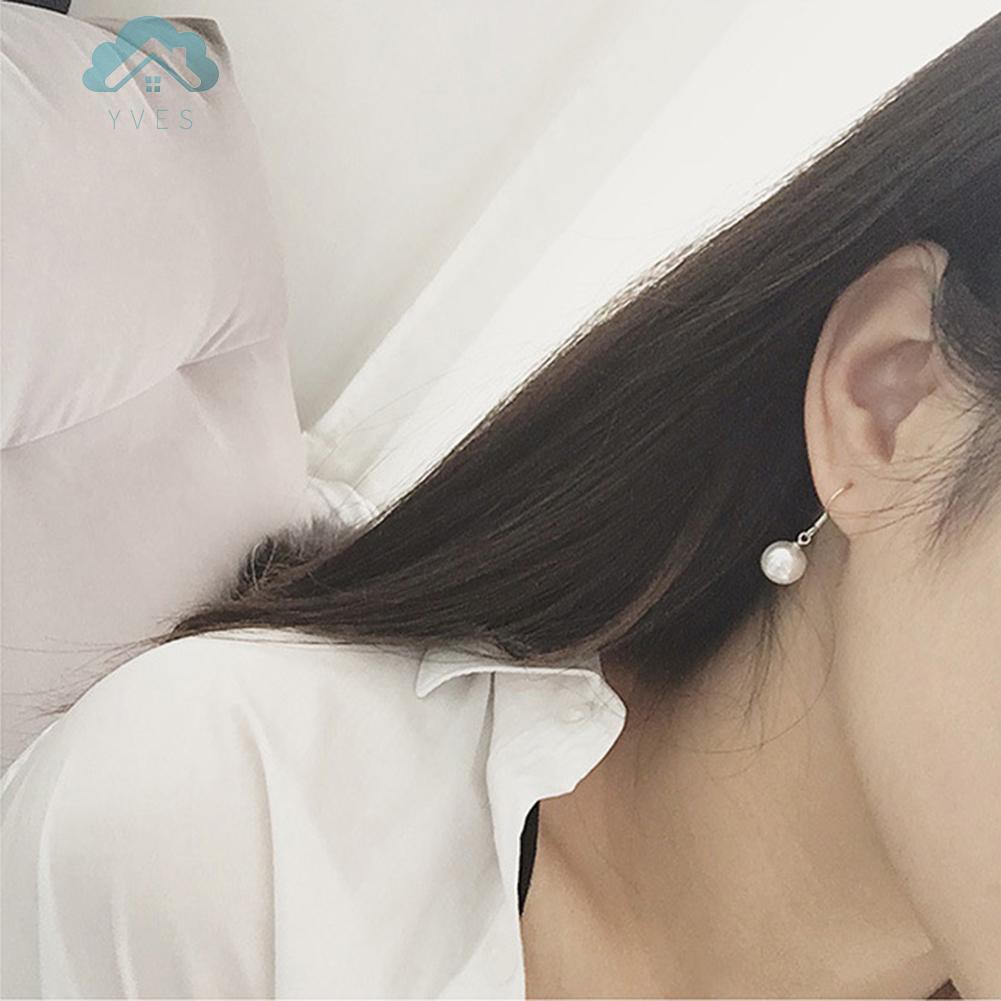 Hoa tai nữ trang dáng dài đính ngọc trai xinh xắn