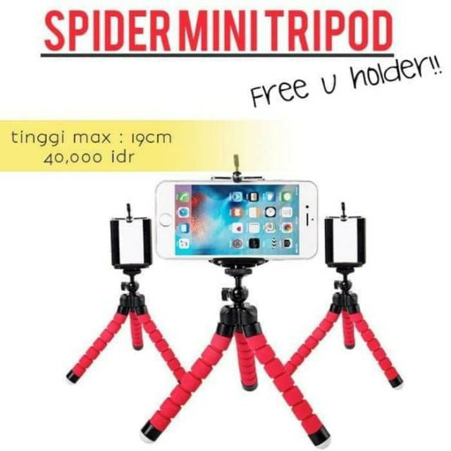 Giá Đỡ Ba Chân Mini Gorilla Spider Tripod + Nhện Gorillapod