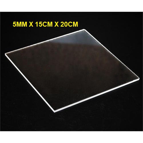 5mm 15x20cm Tấm nhựa mica cứng trong suốt làm hồ cá, hộp kính, đồ chơi, trang trí, cắt theo y/cầu(VA175)- Luân Air