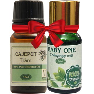 (Giảm 5%+tặng Tràm 5ml) Combo tinh dầu Baby One + Tràm 10ml An Organics