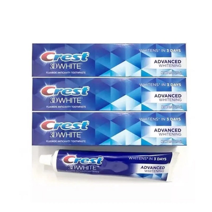 Kem đánh răng Crest 3D White Advanced Triple Whitening 158g