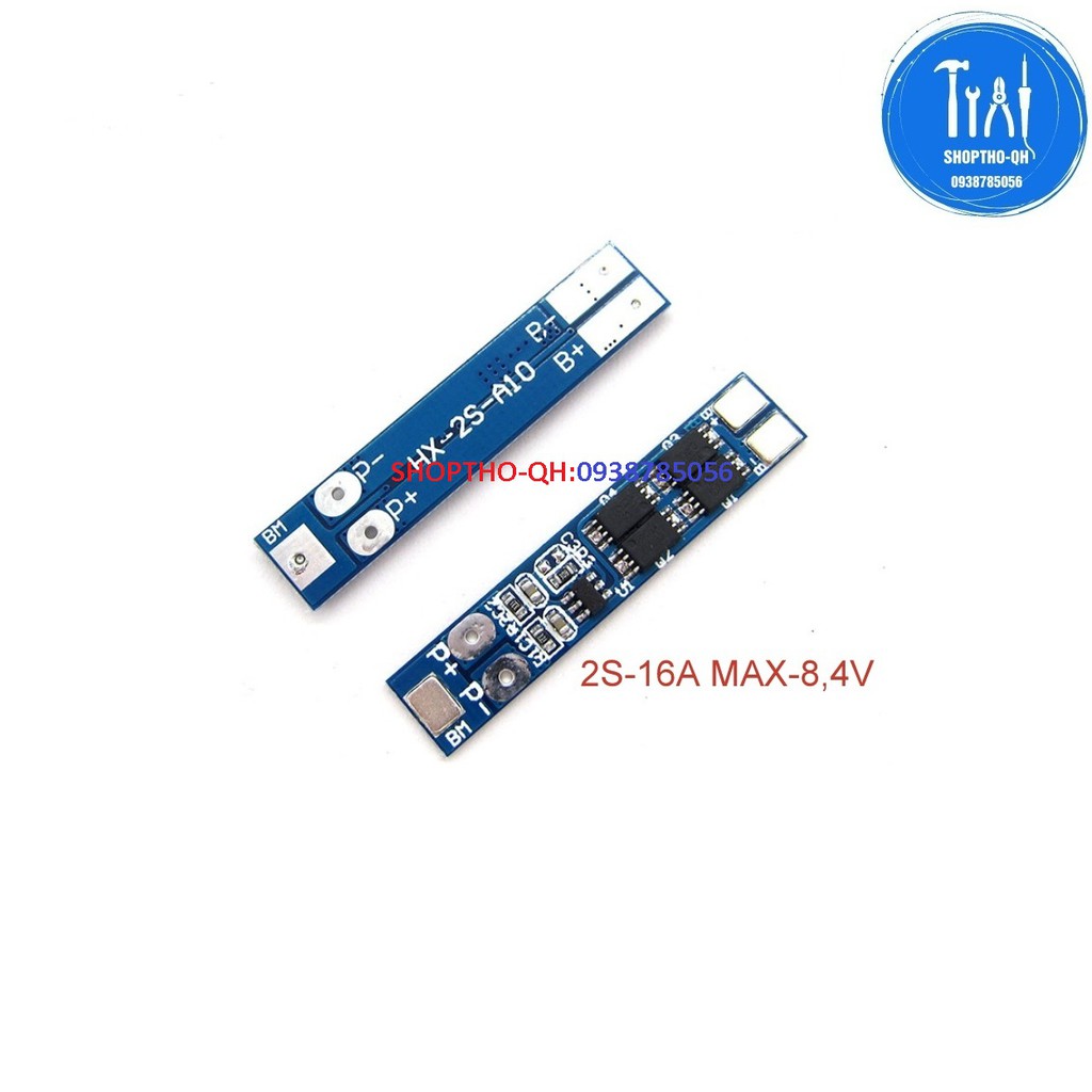 Mạch(MINI) 2S -8.4V-16A MAX, sạc cân bằng và bảo vệ cell pin lion 18650.