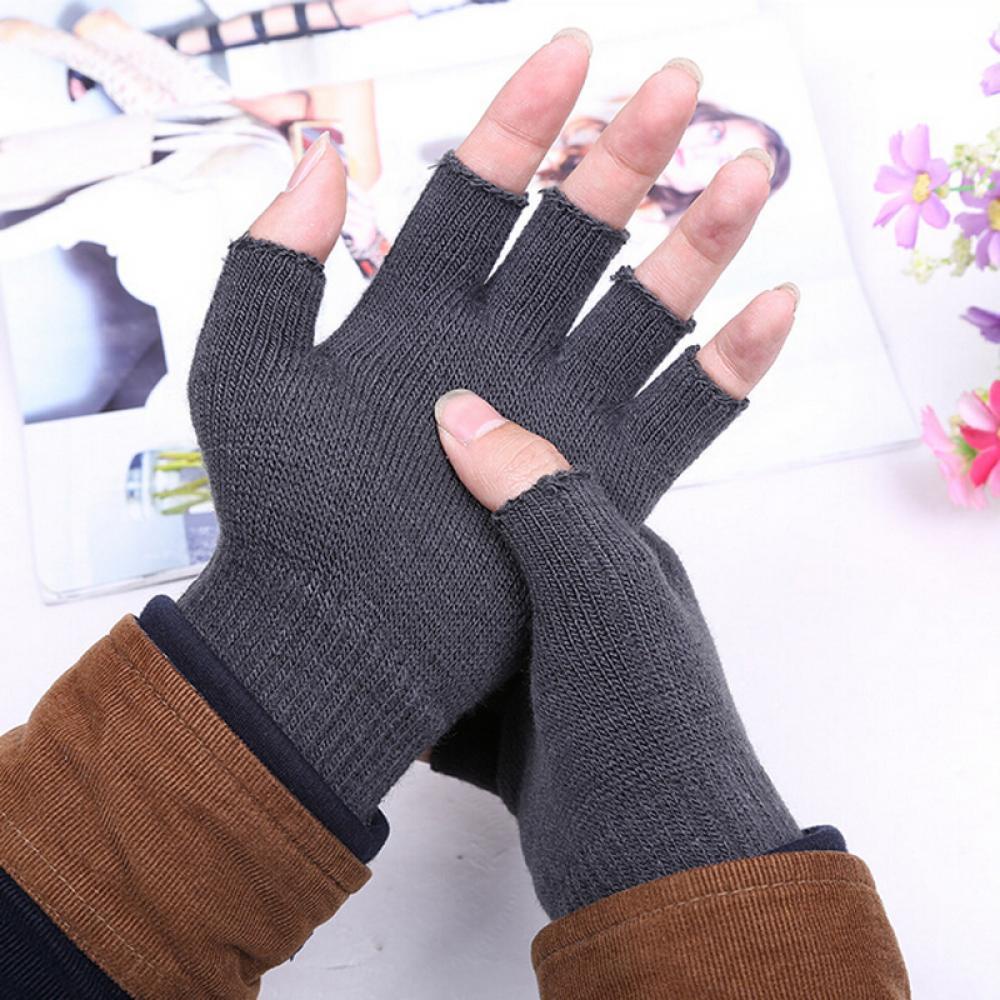 LEISURE Găng Tay Len Hở Ngón Unisex