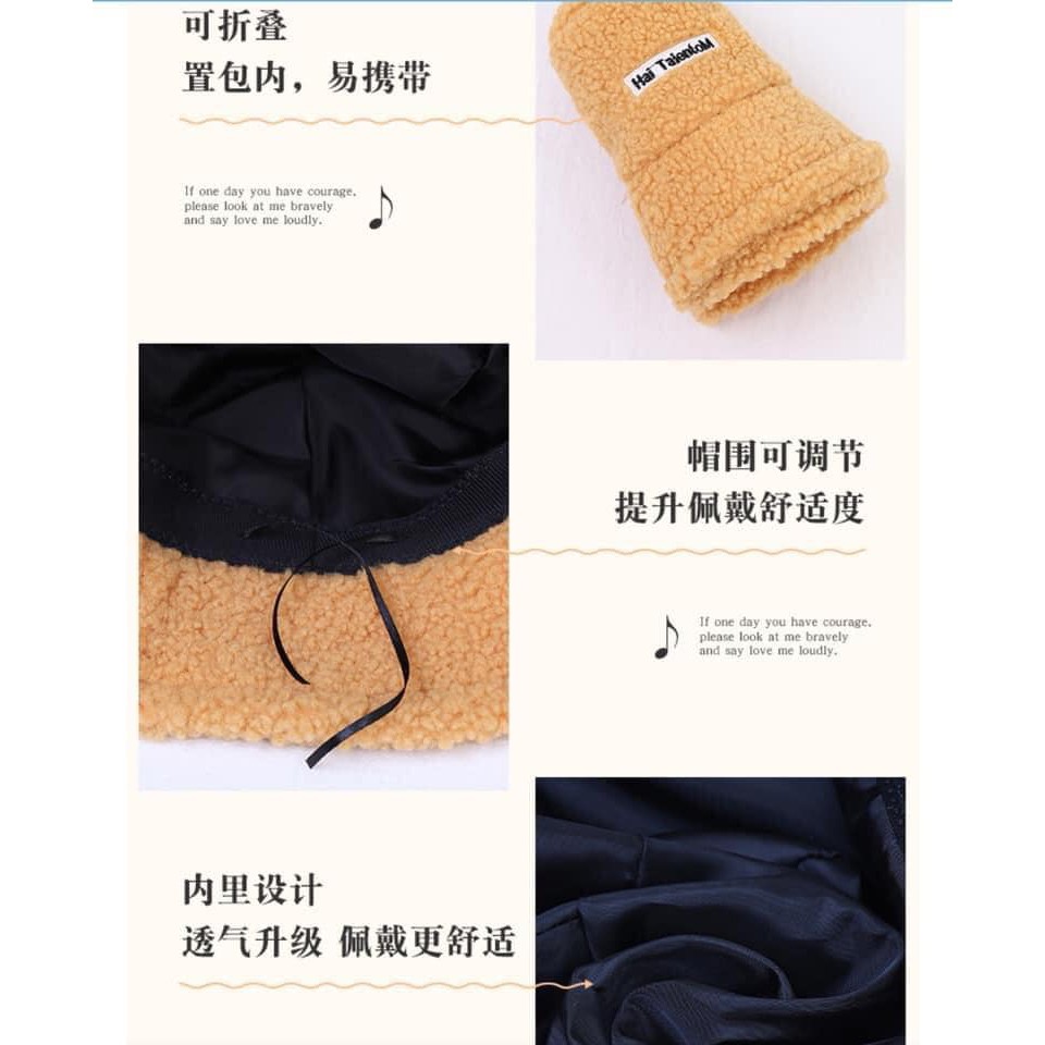 Mũ nón lông cừu HÀN QUỐC nữ trẻ trung, năng động