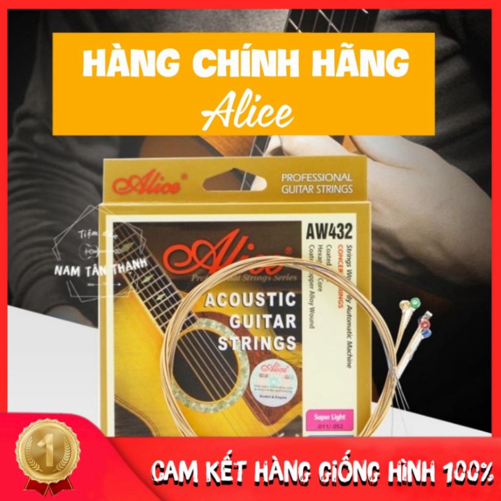 Dây đàn Guitar Acoustic [ TẶNG PICK FENDER ] Alice AW432