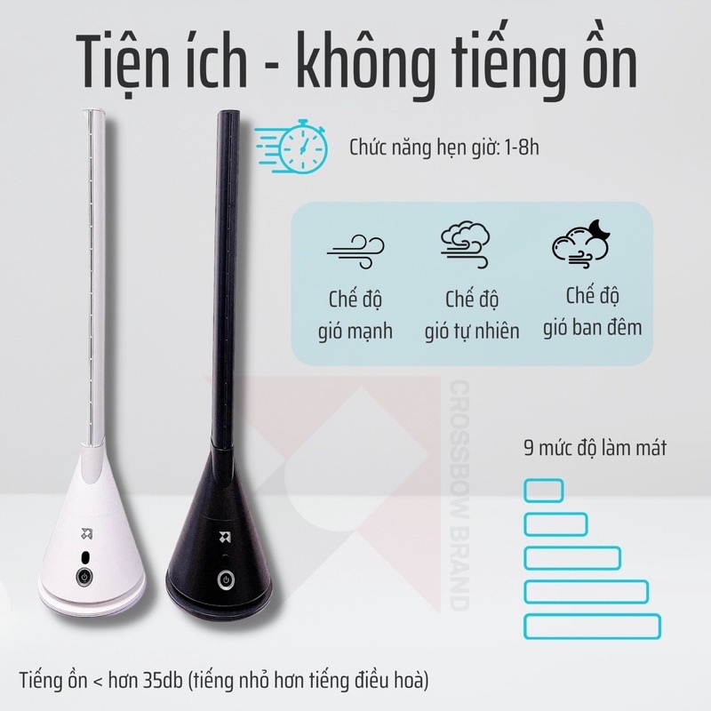 QUẠT KHÔNG CÁNH KÈM LỌC KHÔNG KHÍ CROSSBOW