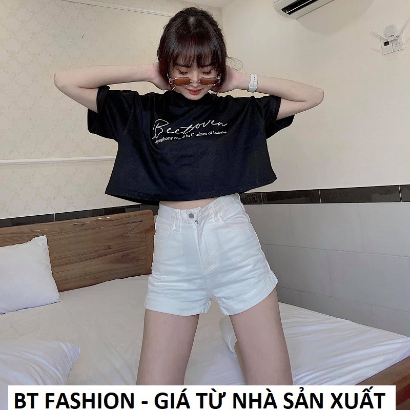 :  Áo Thun Croptop / Quần Sọt Kaki Co Dãn  BAOTIN FASHION
