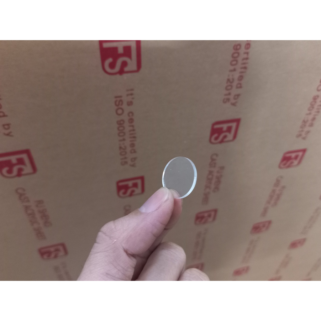 Bộ 50 miếng mica tròn trong suốt, đường kính 1,5 cm