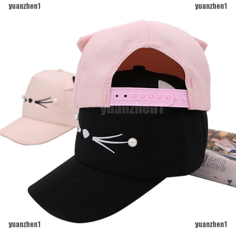 Mũ lưỡi trai tai mèo vải cotton phong cách hip hop cá tính