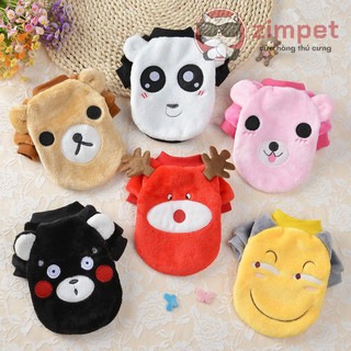 Áo nỉ nhung 2 chân cho chó mèo - Áo nỉ mềm mịn cho chó mèo - Áo đông 2 chân cho chó mèo giá rẻ