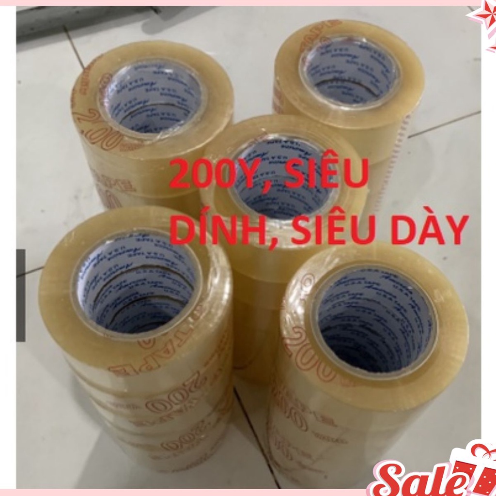 BĂNG KEO TRONG LOẠI LỚN ĐÓNG GÓI HÀNG HÓA CHUYÊN DỤNG BẢN RỘNG 4.8CM CUỘN DÀY, BAO DÍNH