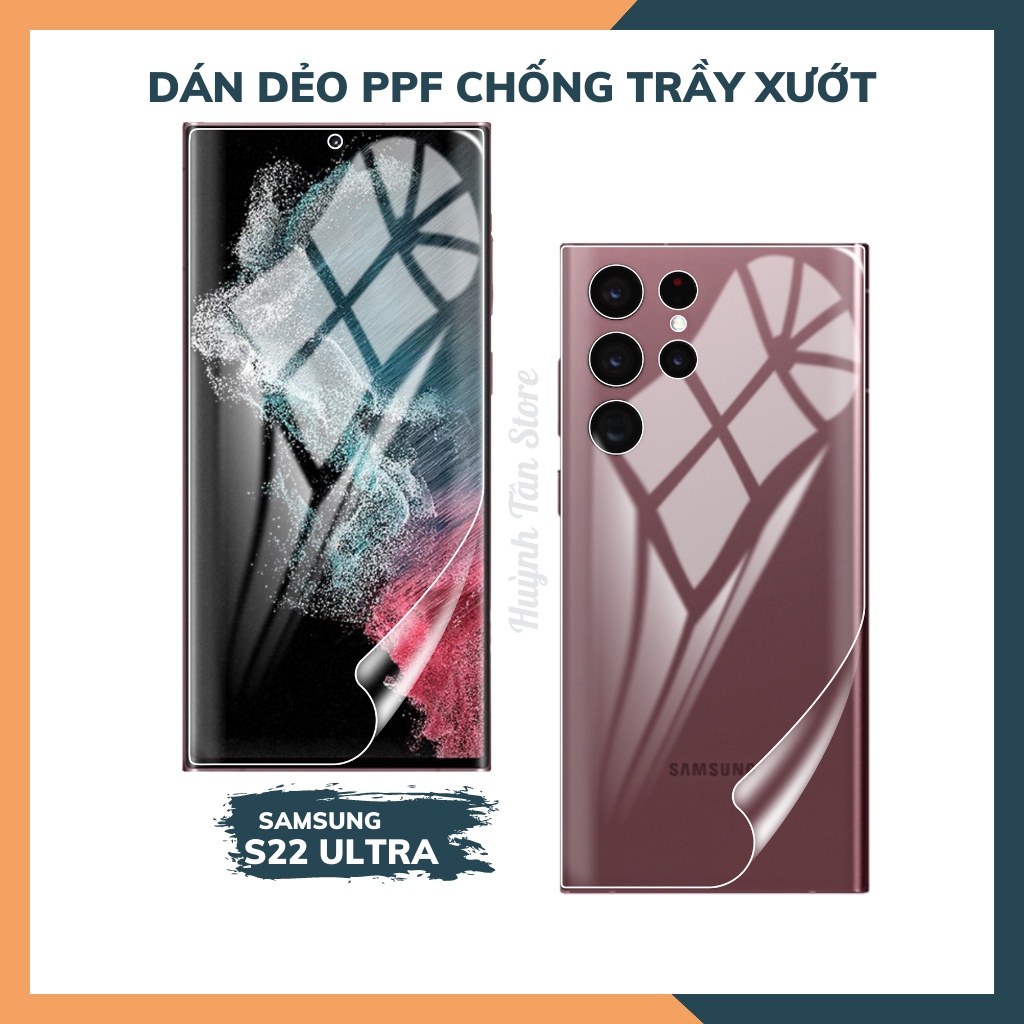 Dán dẻo PPF Samsung S22 Ultra 5G trong suốt hoặc nhám , chống trầy xướt, giữ nguyên vẻ đẹp ban đầu