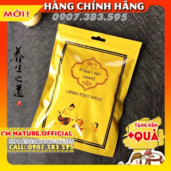 10 Miếng Dán Chân Thải Độc Detox Lanna Foot Patch