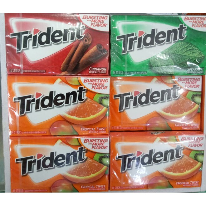 KẸO GUM KHÔNG ĐƯỜNG TRIDENT MỸ