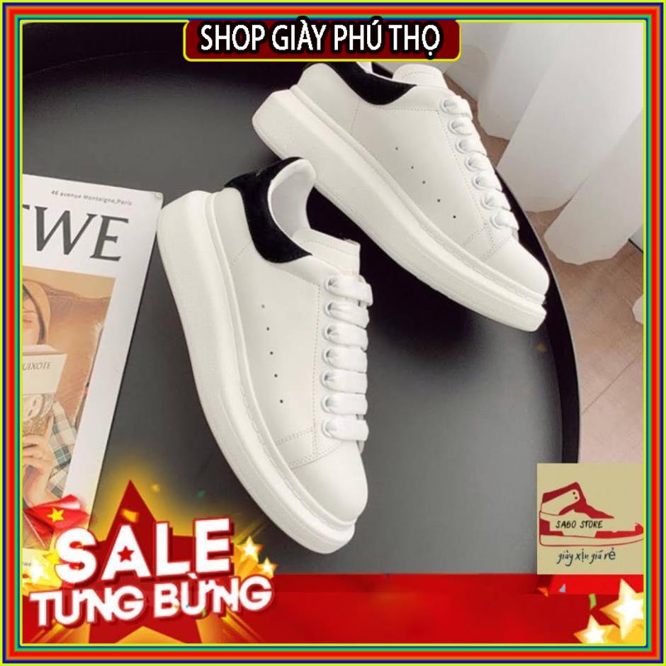 Giày thể thao MC Queen gót nhung đen ⚡️𝐅𝐑𝐄𝐄 𝐒𝐇𝐈𝐏⚡️, Giày sneaker MCQ bản dây to cao cấp tặng full box bill
