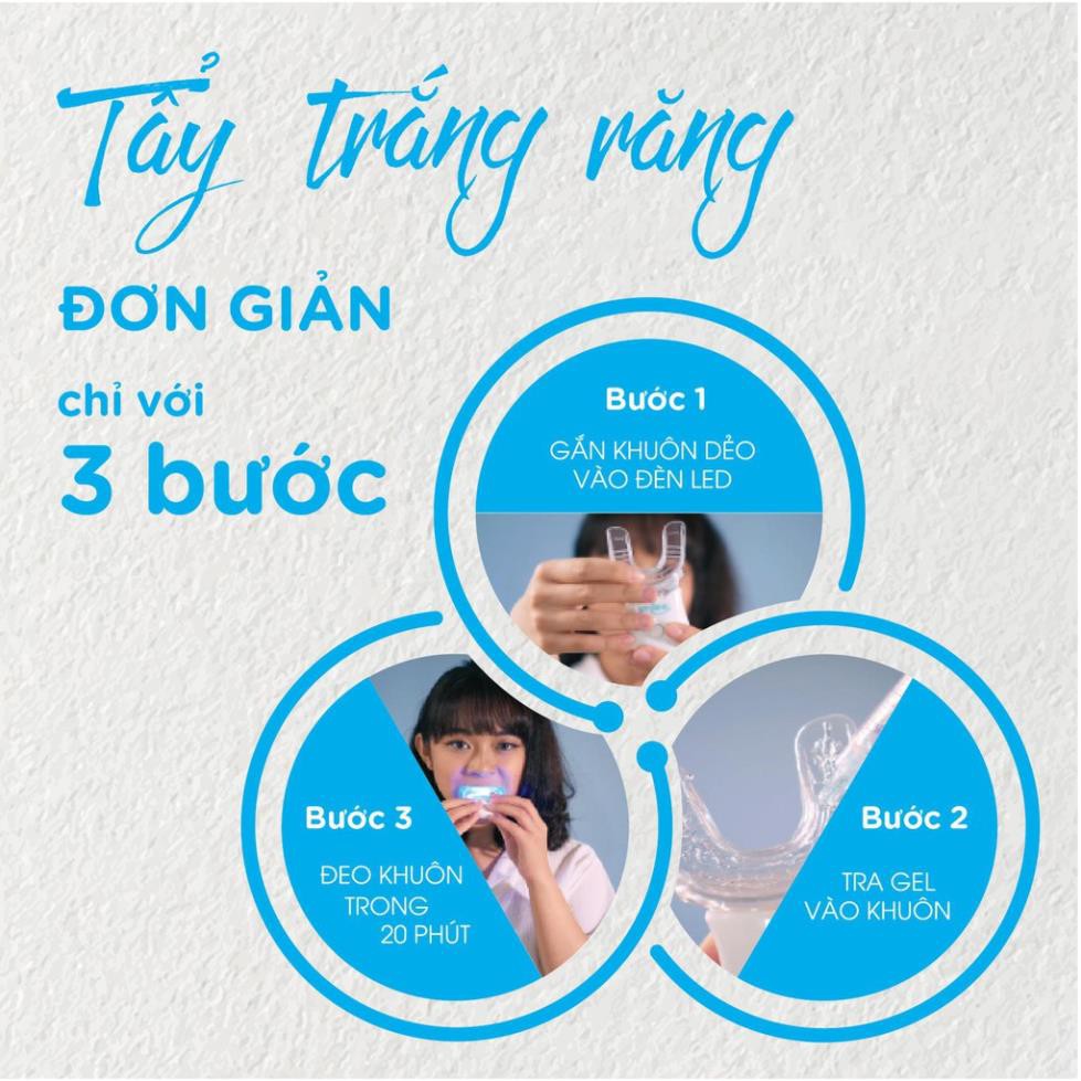 [Nowship 0đ + Quà + 25% ] Combo  Bộ Kit tẩy trắng răng Smilee + Nước súc miệng Smilee