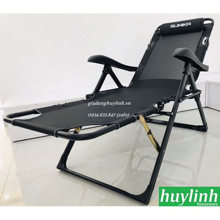 Giường - ghế xếp gấp thư giãn Sumika 168 - Tặng khay để ly - Tải trọng 300kg