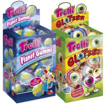 ( Bán sỉ ) Thùng 6 hộp kẹo dẻo Trolli Planet/ Pop Eye (Hộp 40 viên)
