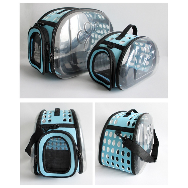 Túi Vận Chuyển Chó Mèo Size Lớn Trong Suốt,Túi Đựng Thú Cưng Đi Chơi gấp gọn chất liệu xốp EVA an toàn CANDYPETS BL03