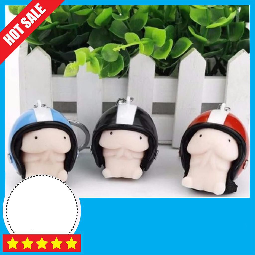 Combo 3 Móc Khóa Con Ciu Đội Mũ Bảo Hiểm Siêu Dễ Thương