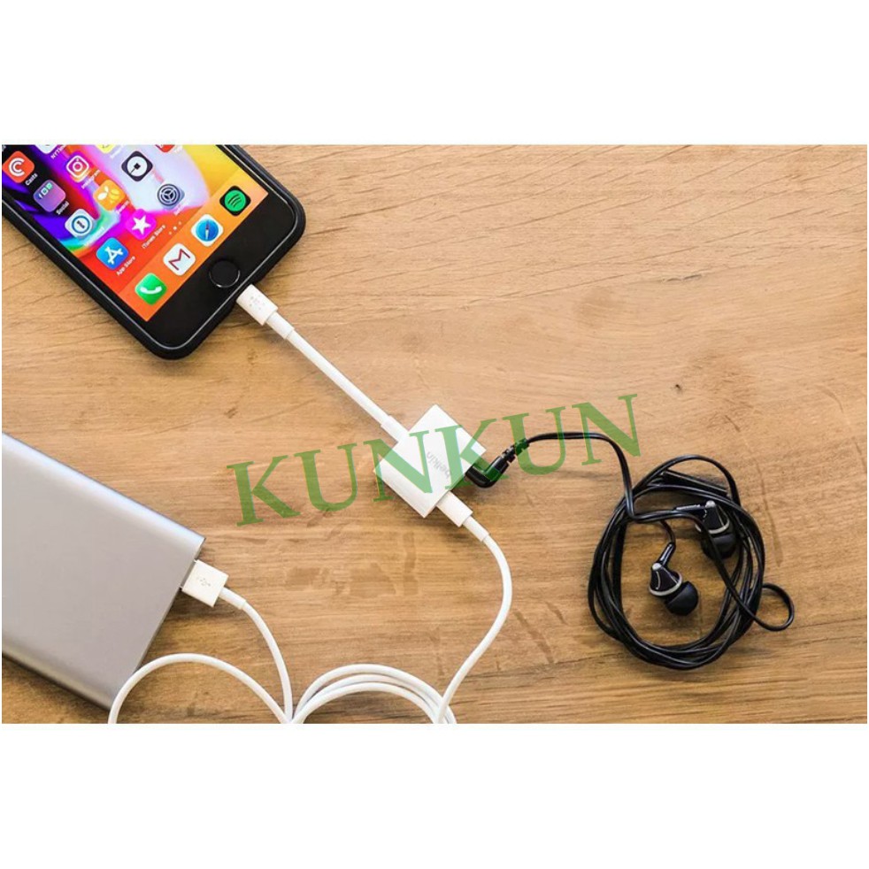 Cáp chuyển đổi cổng Lightning sang Jack tai nghe 3.5 - Cáp chuyển đổi tai nghe cho iPhone-[KUNKUN SHOP]