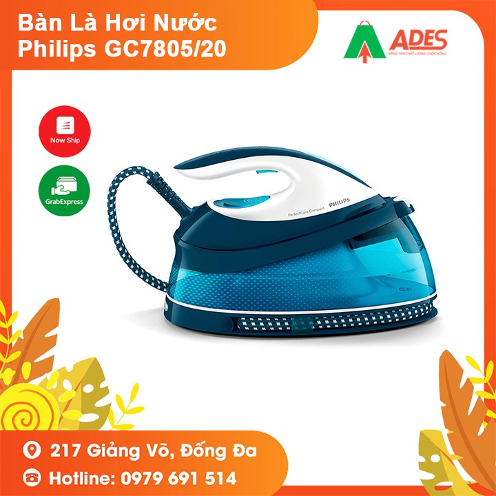 [Mã 154ELSALE2 giảm 7% đơn 300K] Bàn Là Hơi Nước Philips GC7805/20 - Công suất 2400w - Hàng chính hãng