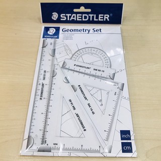 Thước bộ cao cấp Staedtler 4 món (1 thước thẳng, 2 eke, 1 đo độ)