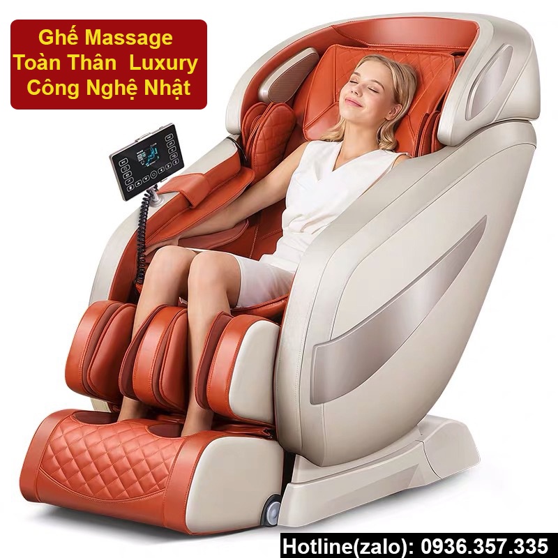 Ghế Massage Toàn Thân LUXURY Đa Năng , Hệ Thống Bi Lăn 4D Thế Hệ Mới Công Nghệ Nhật - Bảo Hành 5 Năm