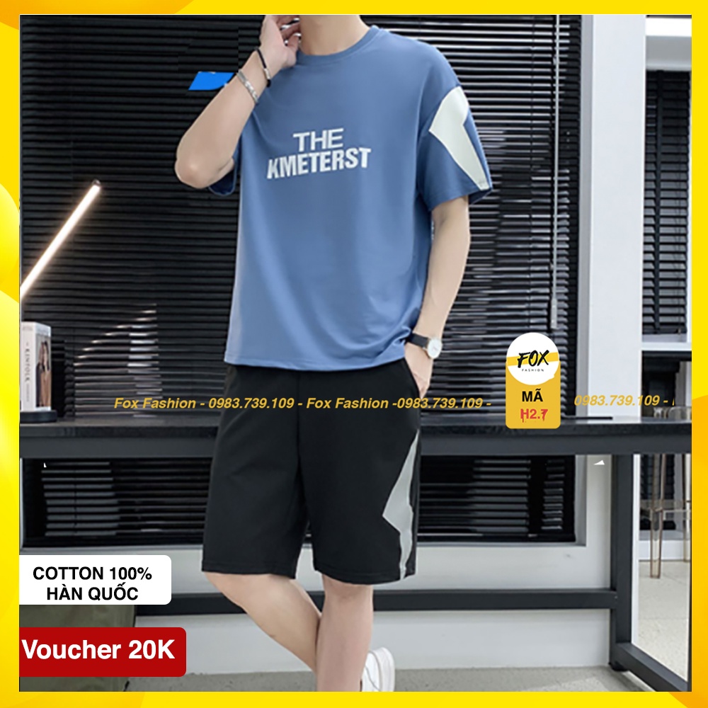 Bộ nam hè big size 45-115kg | Bộ hè nam chất thun cotton100%, cổ tròn, form rộng tay lỡ |Bộ thể thao nam hè cao cấp