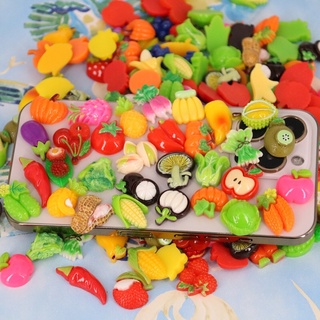Charm rau củ quả làm kẹp tóc, bờm tóc, dây buộc tóc, trang trí điện thoại...