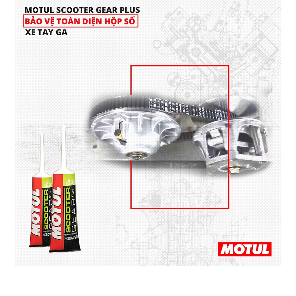 [ CHÍNH HÃNG ] Dầu láp ( hộp số ) xe tay ga Motul Scooter Gear Plus 80w90 [ 120ml ]