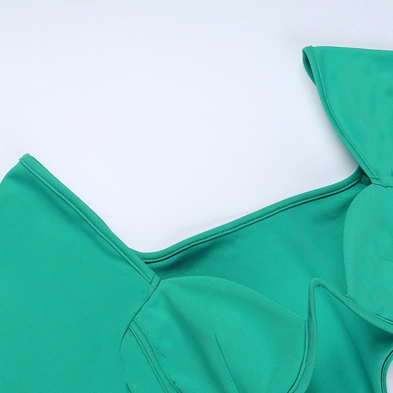 Đầm Dài Tay Cổ Vuông Thiết Kế Đơn Giản Thời Trang Dành Cho Nữ