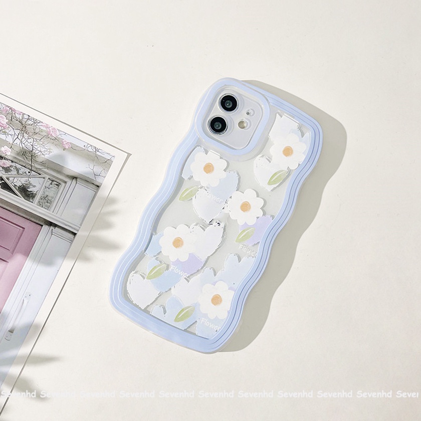 Ốp Điện Thoại Dẻo Họa Tiết Hoa Trắng Đơn Giản Thời Trang Cho iPhone 13 12 11 Pro Max Xs Max Xr X 7 8 6 6s Plus