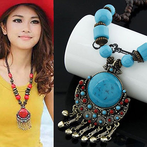 Dây chuyền hợp kim đính đá thời trang phong cách Bohemian cá tính cho nữ