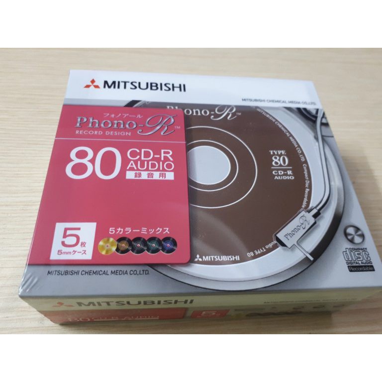 Đĩa trắng CD-R Mitsubishi Phono 700MB chuyên ghi nhạc, màu bất kỳ (Số lượng 1 cái)