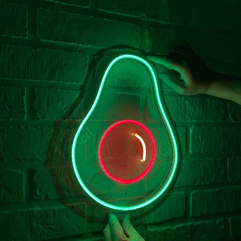 Đèn led neon hình quả Bơ kích thước 20x15 cm | trang trí phòng ngủ, decor góc làm việc - Pencil Neon Sign