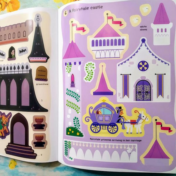 Sách - Anh: Make a Picture Sticker Book Castles