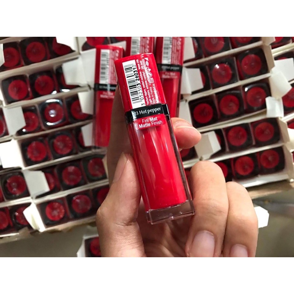 Son Kem Màu: 20 Cam Đỏ Bourjois Rouge Edition Velvet Chính Hãng.