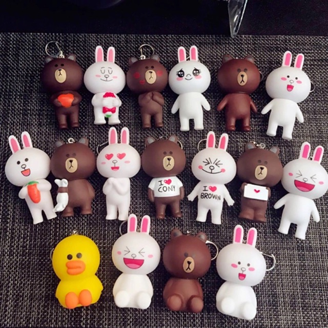 Móc Khoá Gấu Brown Thỏ Cony