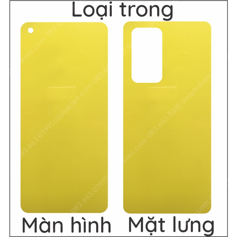 Dán PPF Oppo Reno 6 pro 5G loại nhám, trong, da cá sấu  dành cho màn hình, mặt lưng, full body lưng viền
