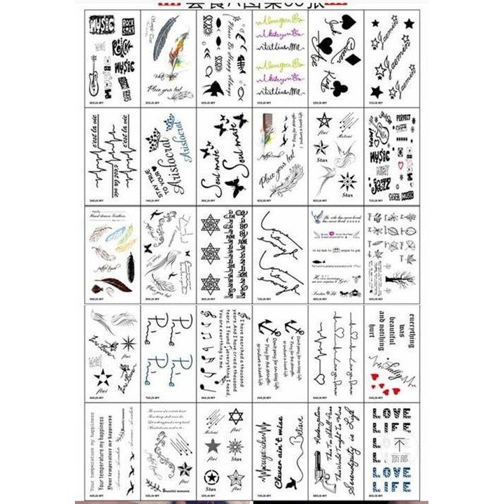 Set tatoo hình xăm dán