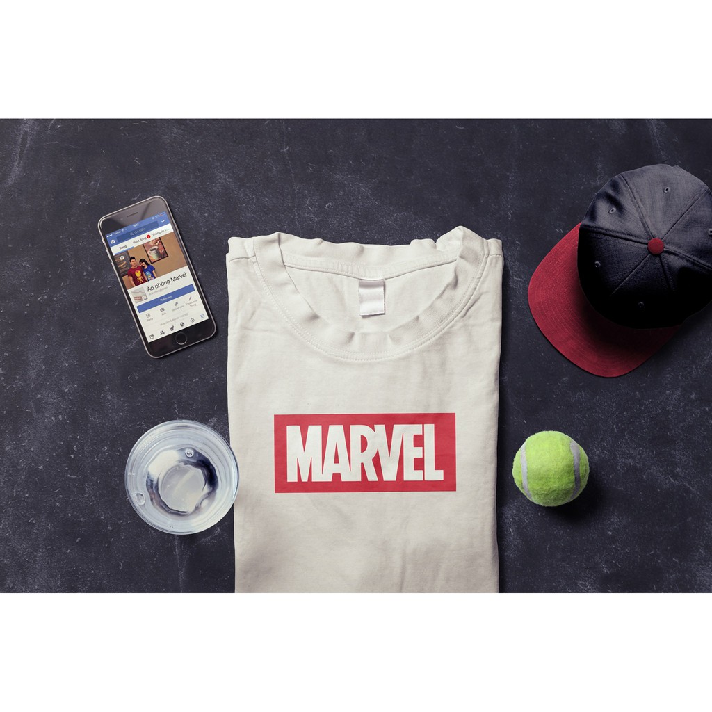 Áo phông Marvel, áo thun in hình chữ Marvel chất liệu cotton 4 chiều giá rẻ