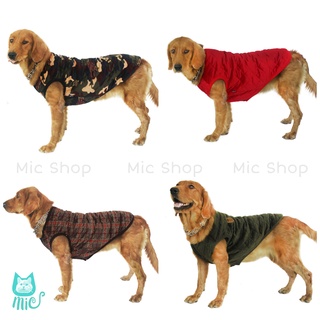 Áo nỉ CHÓ TO, áo khoác khuy bấm cho chó lớn lót lông, áo Tết, áo size to