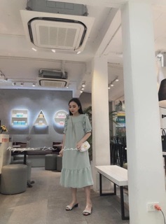 [KÈM VIDEO VÀ HÌNH THẬT] Váy suông đuôi cá tay bèo